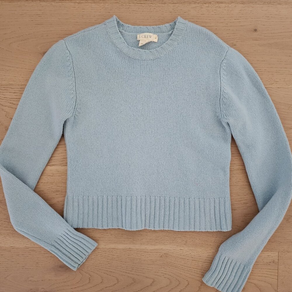 J.Crew Cropped Light Blue Sweater